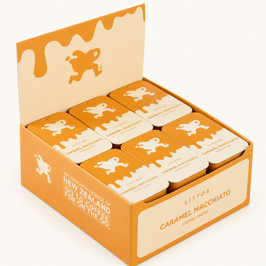 Littos Caramel Macchiato Coffee Chews 24-tin value pack