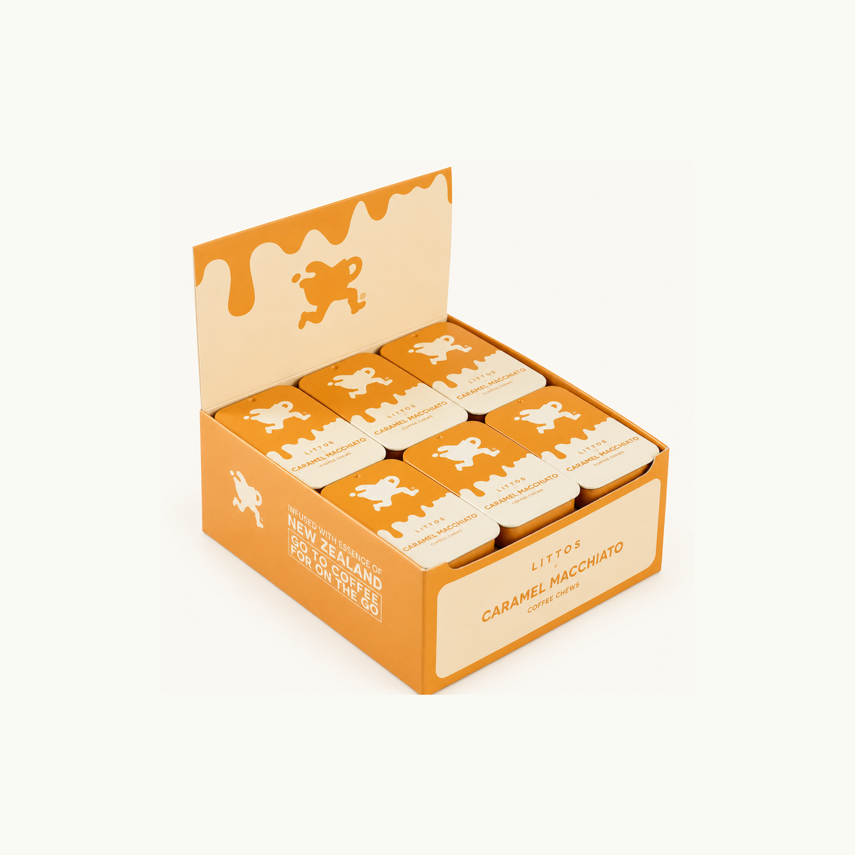 Littos Caramel Macchiato Coffee Chews 24-tin pack